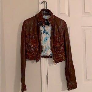D & G Brown Leather Jacket